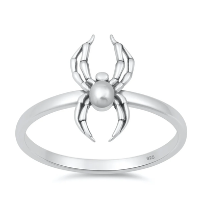 Sterling Silver Oxidized And Polished Spider Ring