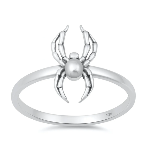 Sterling Silver Oxidized And Polished Spider Ring