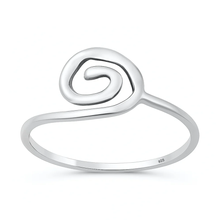 Load image into Gallery viewer, Sterling Silver Oxidized And Polished Spiral Ring