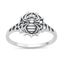 Load image into Gallery viewer, Sterling Silver Oxidized And Polished 14.5mm Spider Ring