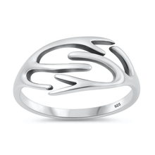 Load image into Gallery viewer, Sterling Silver Oxidized And Polished Deer Antlers Ring