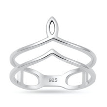 Load image into Gallery viewer, Sterling Silver Polished Diya Ring