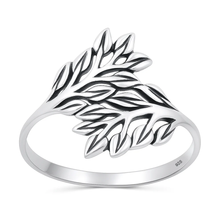 Load image into Gallery viewer, Sterling Silver Oxidized And Polished Leaf Branch Ring