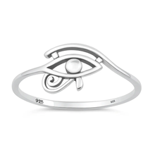 Load image into Gallery viewer, Sterling Silver Oxidized And Polished Eye Of Horus Ring
