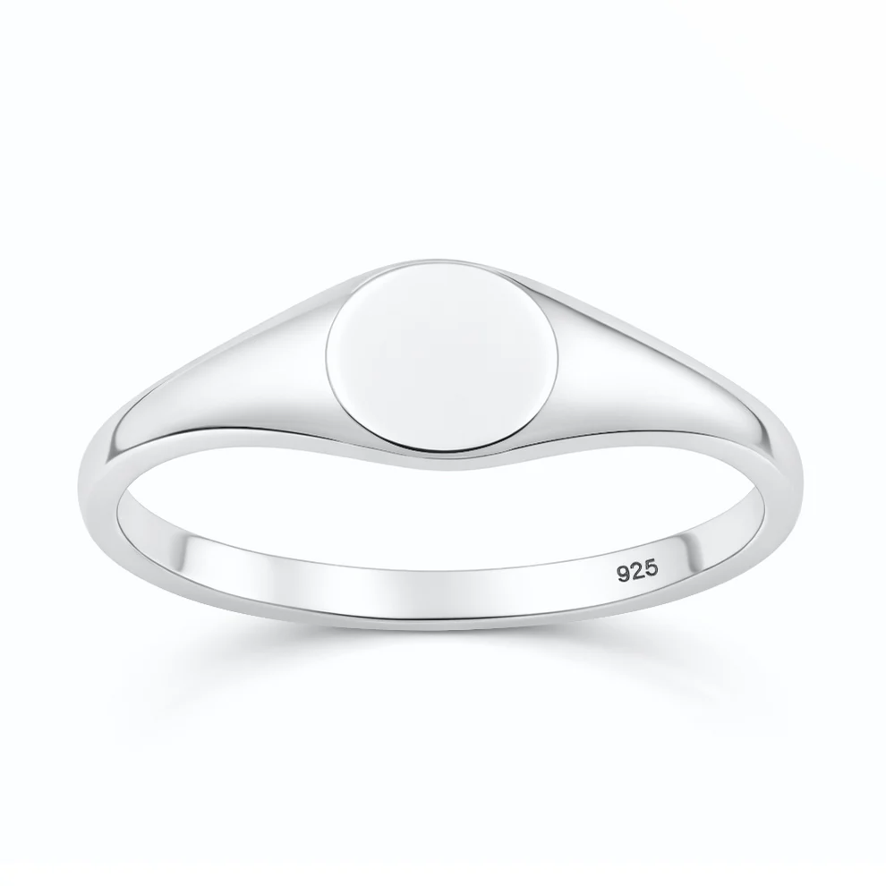 Sterling Silver Oxidized And Polished Signet Ring