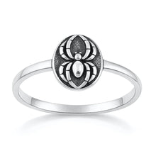 Load image into Gallery viewer, Sterling Silver Oxidized And Polished 9.6mm Spider Ring