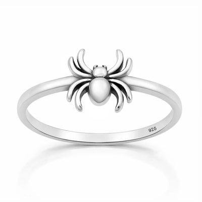 Sterling Silver Oxidized And Polished Spider Ring
