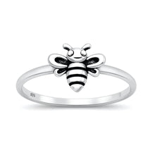 Load image into Gallery viewer, Sterling Silver Oxidized And Polished Bee Ring