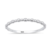 Load image into Gallery viewer, Sterling Silver Rhodium Plated Beaded Design Ring