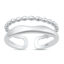 Load image into Gallery viewer, Sterling Silver Rhodium Plated Double Band Ring