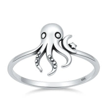 Load image into Gallery viewer, Sterling Silver Oxidized And Polished 14.4mm Octopus Ring