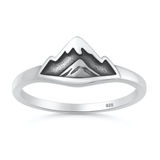 Sterling Silver Oxidized Mountains Ring