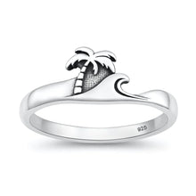Load image into Gallery viewer, Sterling Silver Oxidized And Polished Beach Ring