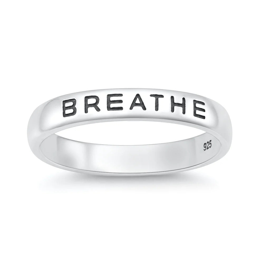 Sterling Silver Oxidized And Polished Breathe Ring