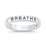 Sterling Silver Oxidized And Polished Breathe Ring