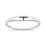 Sterling Silver Oxidized And Polished Bird Ring