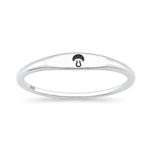 Load image into Gallery viewer, Sterling Silver Oxidized And Polished Mushroom Ring