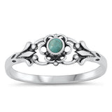 Sterling Silver Genuine Turquoise Ring