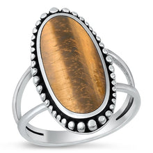 Load image into Gallery viewer, Sterling Silver Oxidized Tiger Eye Ring-27mm