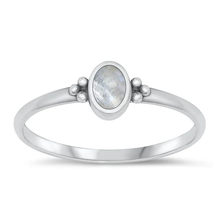 Load image into Gallery viewer, Sterling Silver Oxidized Oval Moonstone Stone Ring