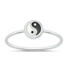 Load image into Gallery viewer, Sterling Silver Polished Round Yin Yang Ring