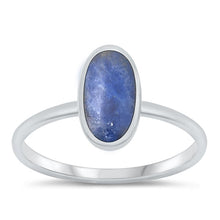 Load image into Gallery viewer, Sterling Silver Oxidized Blue Lapis Ring-11.6mm