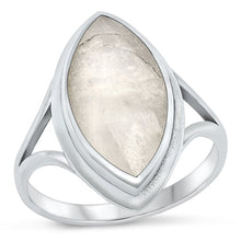 Load image into Gallery viewer, Sterling Silver Oxidized Moonstone Ring-23.6mm