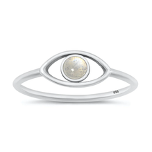 Load image into Gallery viewer, Sterling Silver Oxidized Eye Moonstone Stone Ring