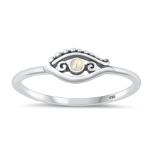 Load image into Gallery viewer, Sterling Silver Oxidized 6mm Eye Moonstone Stone Ring