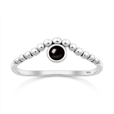 Sterling Silver Oxidized Turquoise Stone Ring