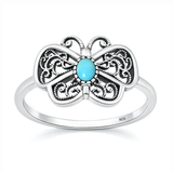 Sterling Silver Oxidized And Polished Tree Of Life Black Onyx Stone Ring