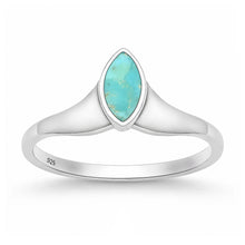 Load image into Gallery viewer, Sterling Silver Oxidized And Polished Marquise Turquoise Stone Ring