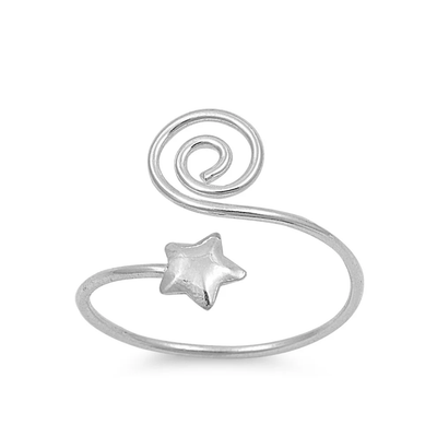 Sterling Silver Star Toe Ring