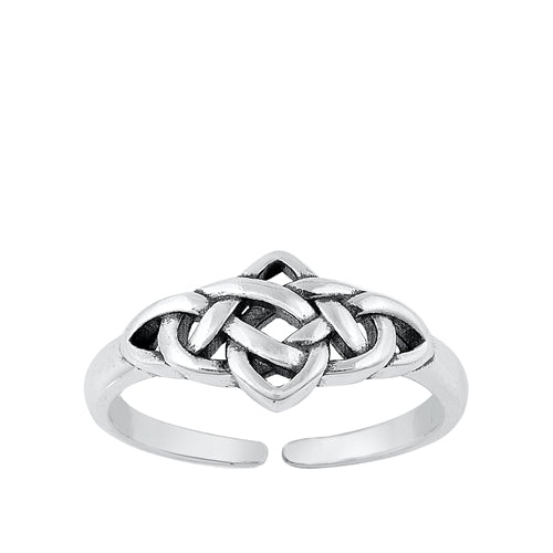 Sterling Silver Oxidized Celtic Toe Ring