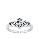 Sterling Silver Oxidized Celtic Toe Ring