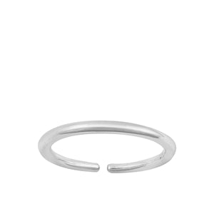 Sterling Silver Rhodium Plated 1.5mm Toe Ring