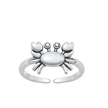 Load image into Gallery viewer, Sterling Silver Oxidized Crab Toe Ring