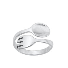 Load image into Gallery viewer, Sterling Silver Oxidized Spoon and Fork Pendant Toe Ring