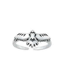 Load image into Gallery viewer, Sterling Silver Oxidized Bird Toe Ring