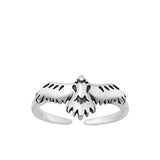 Sterling Silver Oxidized Bird Toe Ring