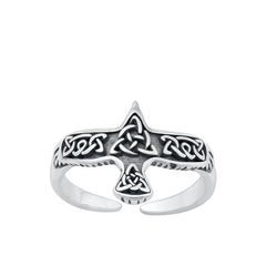 Sterling Silver Oxidized Celtic Toe Ring