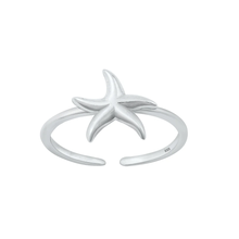 Load image into Gallery viewer, Sterling Silver Polished Starfish Toe Ring