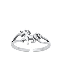 Load image into Gallery viewer, Sterling Silver Oxidized Horse Toe Ring