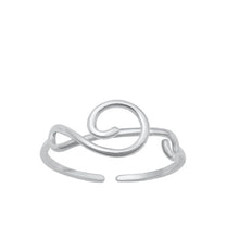 Load image into Gallery viewer, Sterling Silver Oxidized Music Note Toe Ring