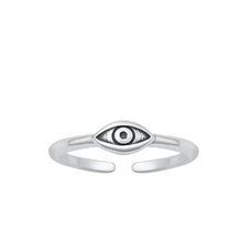 Load image into Gallery viewer, Sterling Silver Oxidized Eye Toe Ring-3.5mm