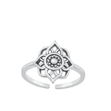 Load image into Gallery viewer, Sterling Silver Oxidized Mandala Pendant Toe Ring