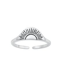 Load image into Gallery viewer, Sterling Silver Oxidized Sunrise Toe Ring