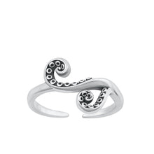 Load image into Gallery viewer, Sterling Silver Oxidized Tentacles Toe Ring