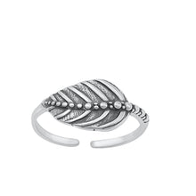 Load image into Gallery viewer, Sterling Silver Oxidized Leaf Toe Ring