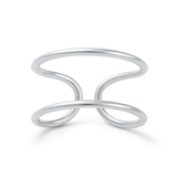 Sterling Silver Polished Open Band Toe Ring